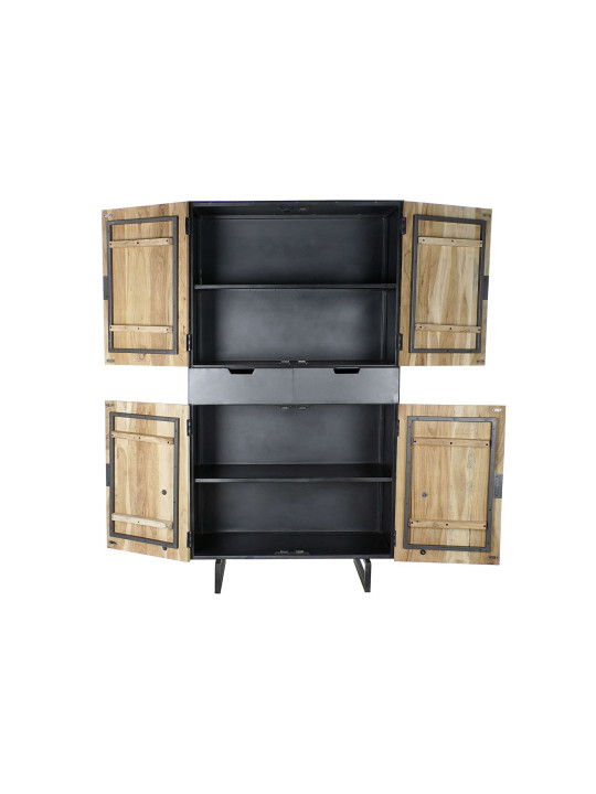 Armoire en bois d'acacia et métal noir Armoire en bois d'acacia et métal noir