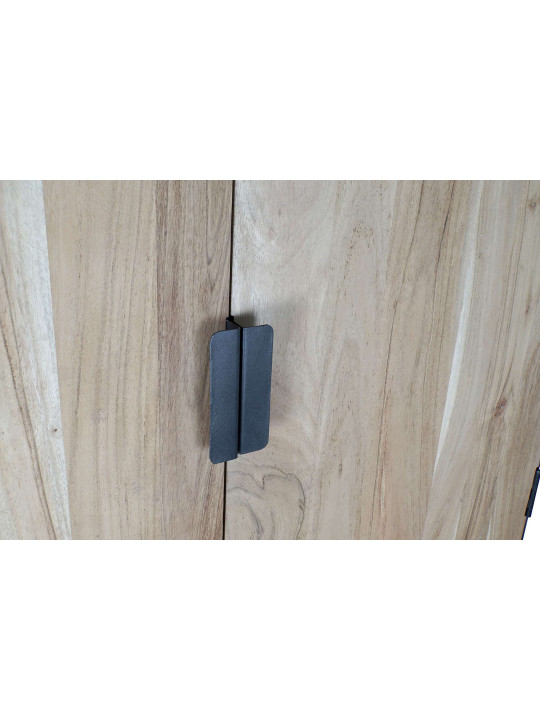 Armoire en bois d'acacia et métal noir Armoire en bois d'acacia et métal noir