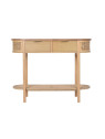 Console Aitana en bois de paulownia et rotin