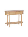 Console Aitana en bois de paulownia et rotin