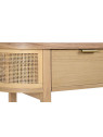 Console Aitana en bois de paulownia et rotin