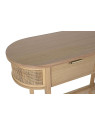 Console Aitana en bois de paulownia et rotin