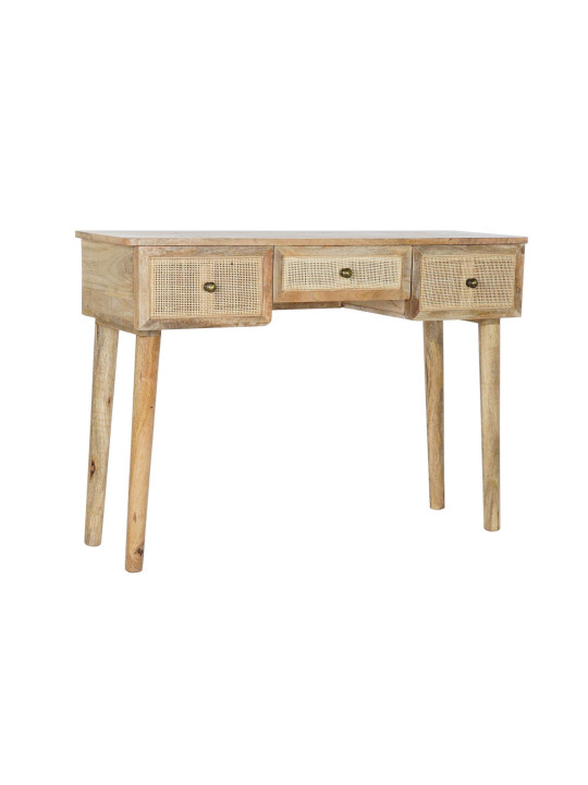 Console en bois de manguier et rotin