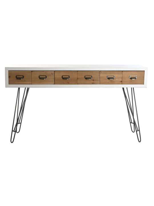 Console blanche 6 tiroirs Console blanche 6 tiroirs