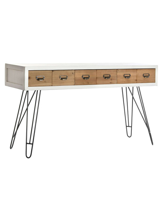 Console blanche 6 tiroirs Console blanche 6 tiroirs