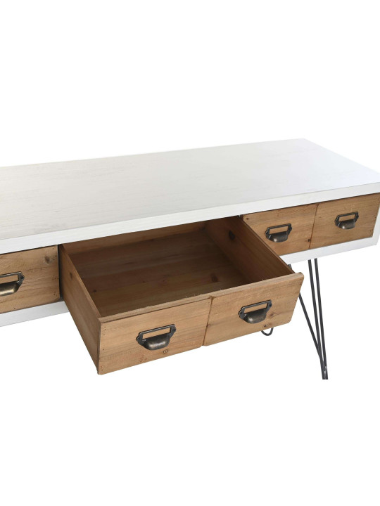Console blanche 6 tiroirs Console blanche 6 tiroirs
