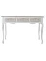 Console romantique en bois blanc Console romantique en bois blanc