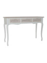 Console romantique en bois blanc Console romantique en bois blanc