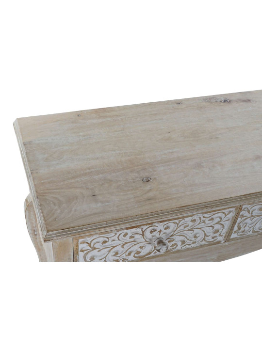 Console fleur en bois patiné