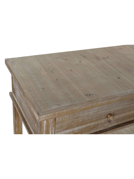Bureau en bois patiné et métal noir Bureau en bois patiné et métal noir
