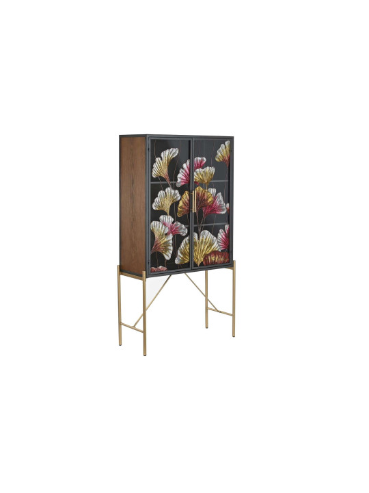 Armoire Bignone en bois et motif verre