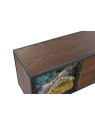 Meuble tv effet marbré en bois et verre Meuble tv effet marbré en bois et verre