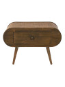 Table de chevet en bois et cannage en rotin Table de chevet en bois et cannage en rotin