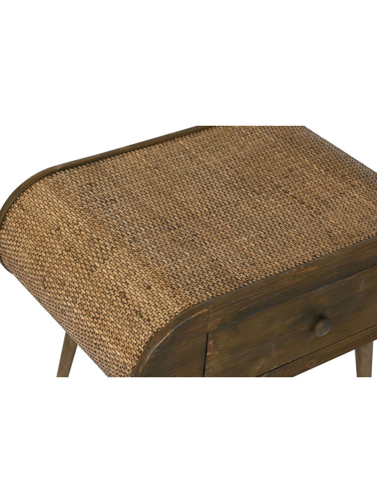 Table de chevet en bois et cannage en rotin Table de chevet en bois et cannage en rotin