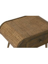 Table de chevet en bois et cannage en rotin Table de chevet en bois et cannage en rotin