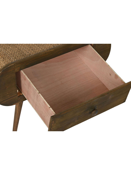 Table de chevet en bois et cannage en rotin Table de chevet en bois et cannage en rotin