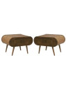 Table de chevet en bois et cannage en rotin Table de chevet en bois et cannage en rotin
