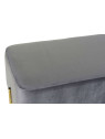 Banquette en métal doré et velours gris graphite Banquette en métal doré et velours gris graphite