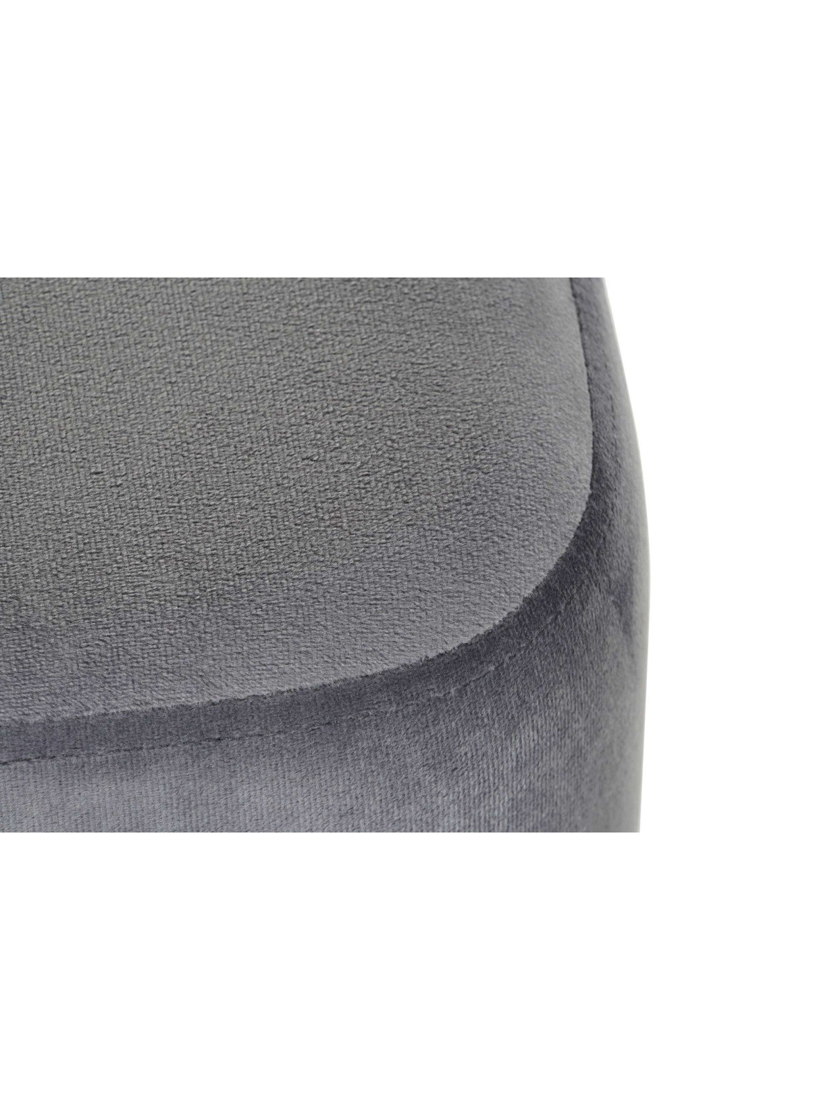 Banquette en métal doré et velours gris graphite