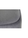 Banquette en métal doré et velours gris graphite Banquette en métal doré et velours gris graphite