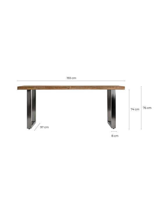 Table à manger Akron en bois de manguier Table à manger Akron en bois de manguier