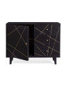 Commode Lineas en bois de manguier noir