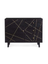 Commode Lineas en bois de manguier noir