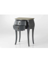 Chevet 2 tiroirs gris charme Celestine