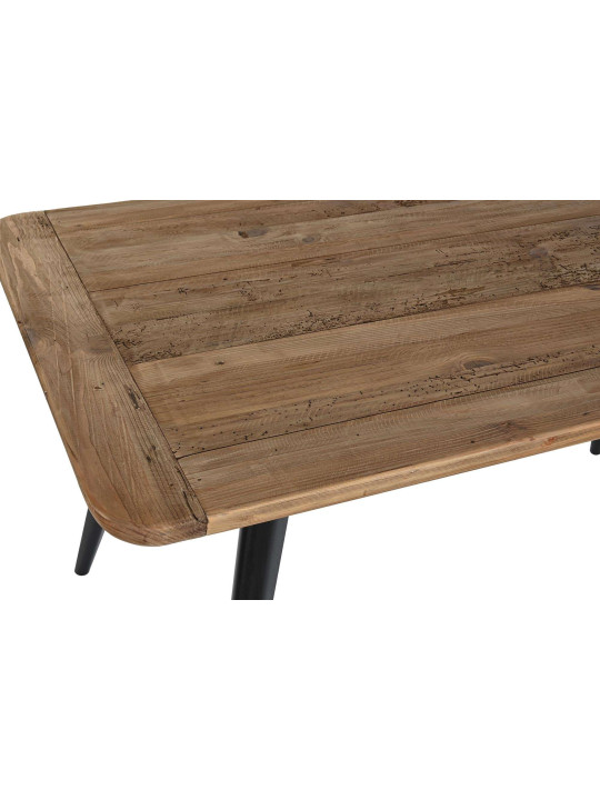 Table à manger naturel en bois recyclé Table à manger naturel en bois recyclé