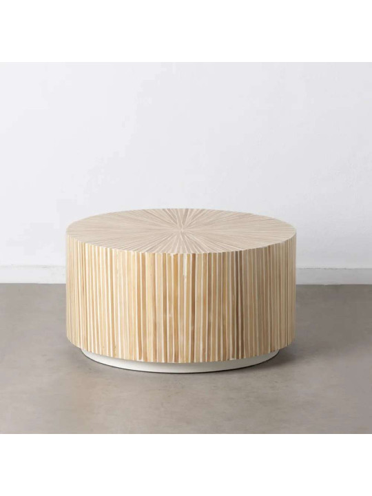 Table basse en bois de bambou beige Table basse en bois de bambou beige