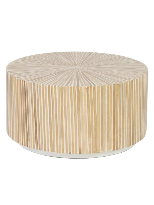 Table basse en bois de bambou beige Table basse en bois de bambou beige