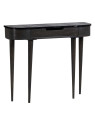 Console en marbre noir et bois Console en marbre noir et bois
