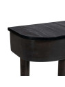 Console en marbre noir et bois Console en marbre noir et bois