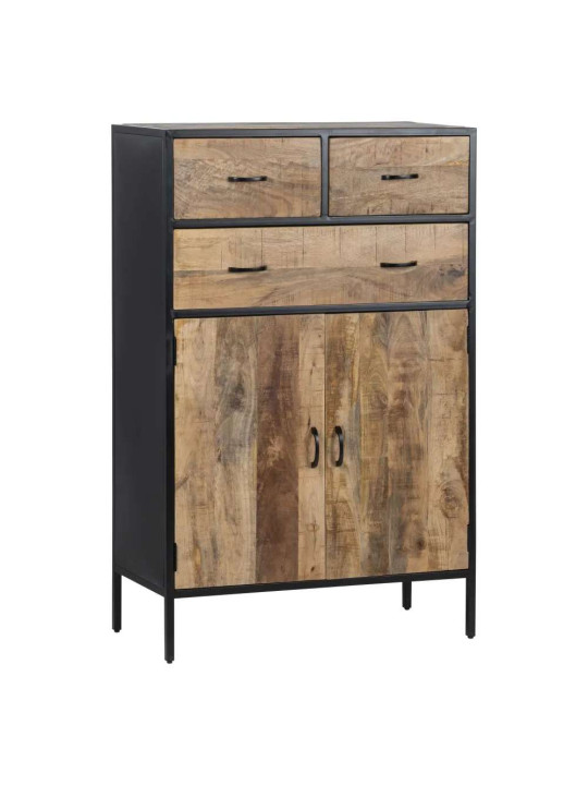 Armoire Viggo métal noir et bois Armoire Viggo métal noir et bois