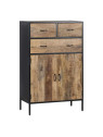 Armoire Viggo métal noir et bois Armoire Viggo métal noir et bois