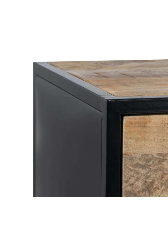Armoire Viggo métal noir et bois Armoire Viggo métal noir et bois