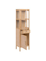 Vitrine en bois et cannage