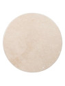 Table basse ronde en bois de manguier et marbre blanc Table basse ronde en bois de manguier et marbre blanc