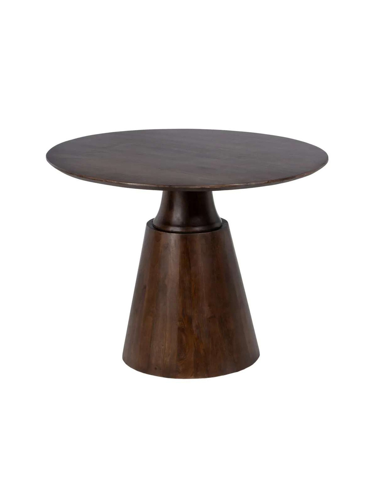 Table à manger ronde en bois de manguier