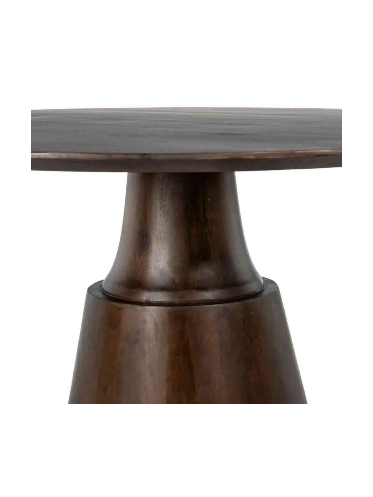 Table à manger ronde en bois de manguier