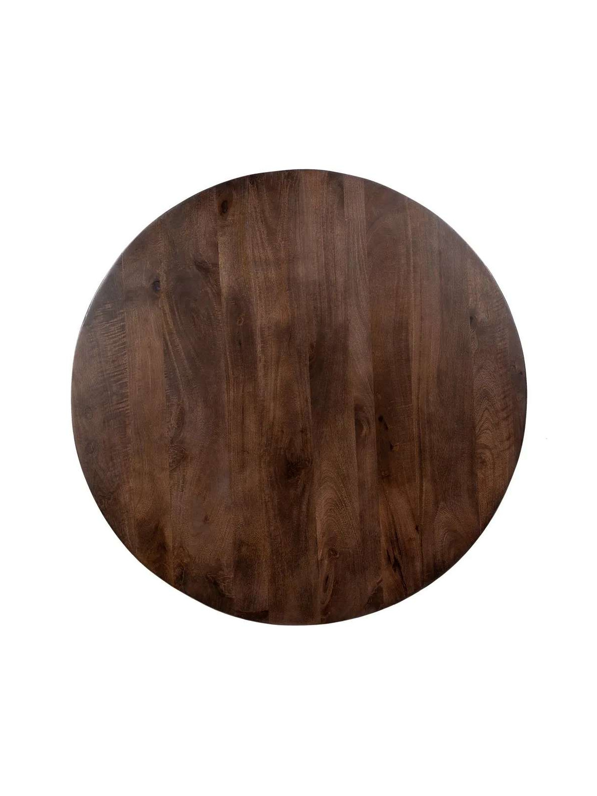 Table à manger ronde en bois de manguier