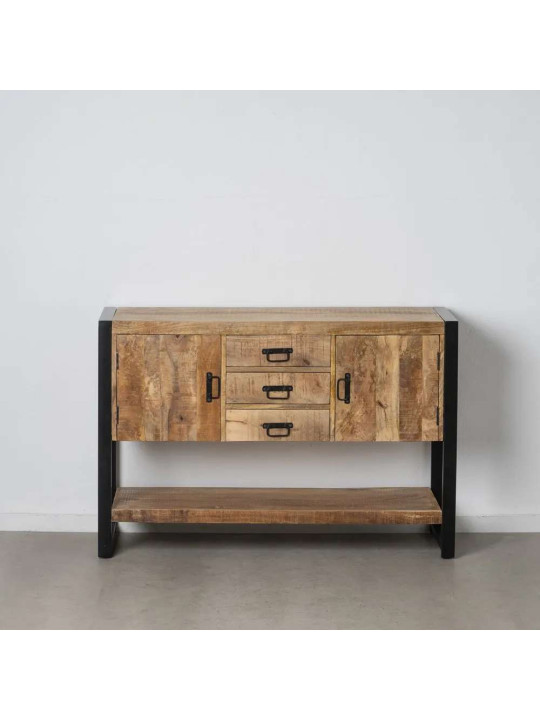 Buffet Viggo métal noir et bois de manguier Buffet Viggo métal noir et bois de manguier
