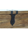 Coffre floral sculpté en bois d'acacia Coffre floral sculpté en bois d'acacia