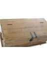 Coffre floral sculpté en bois d'acacia Coffre floral sculpté en bois d'acacia
