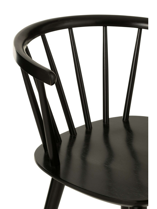 Set de 2 chaises Vintage Bois Noir