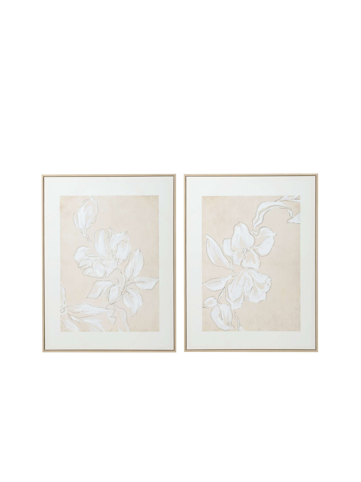 Lot de 2 Toiles Murales Feuilles