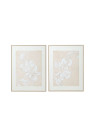 Lot de 2 Toiles Murales Feuilles