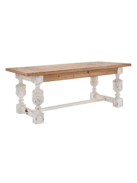 Tabla à manger blanc patiné
