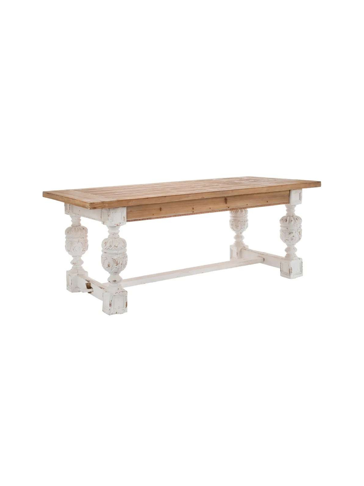 Tabla à manger blanc patiné