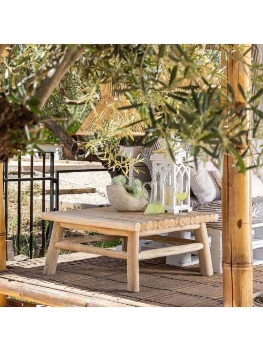 Table basse carré en bois de teck Table basse carré en bois de teck